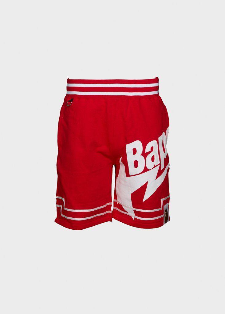 Red BAPE Star Logo - Bape: Big Sta Logo Shorts [Red]