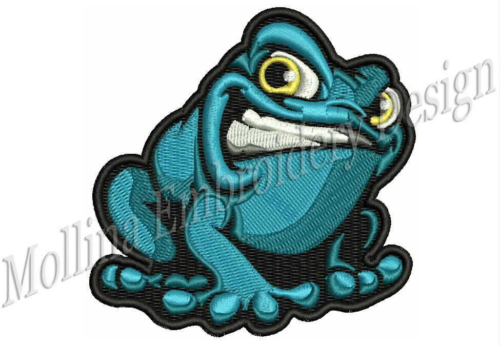 Frog Basketball Logo - New Black Frog Logo Machine Embroidery Design 6 Sizes