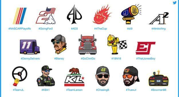 NASCAR Driver Logo - NASCAR, teams, Twitter unveil playoffs hashtags, emojis