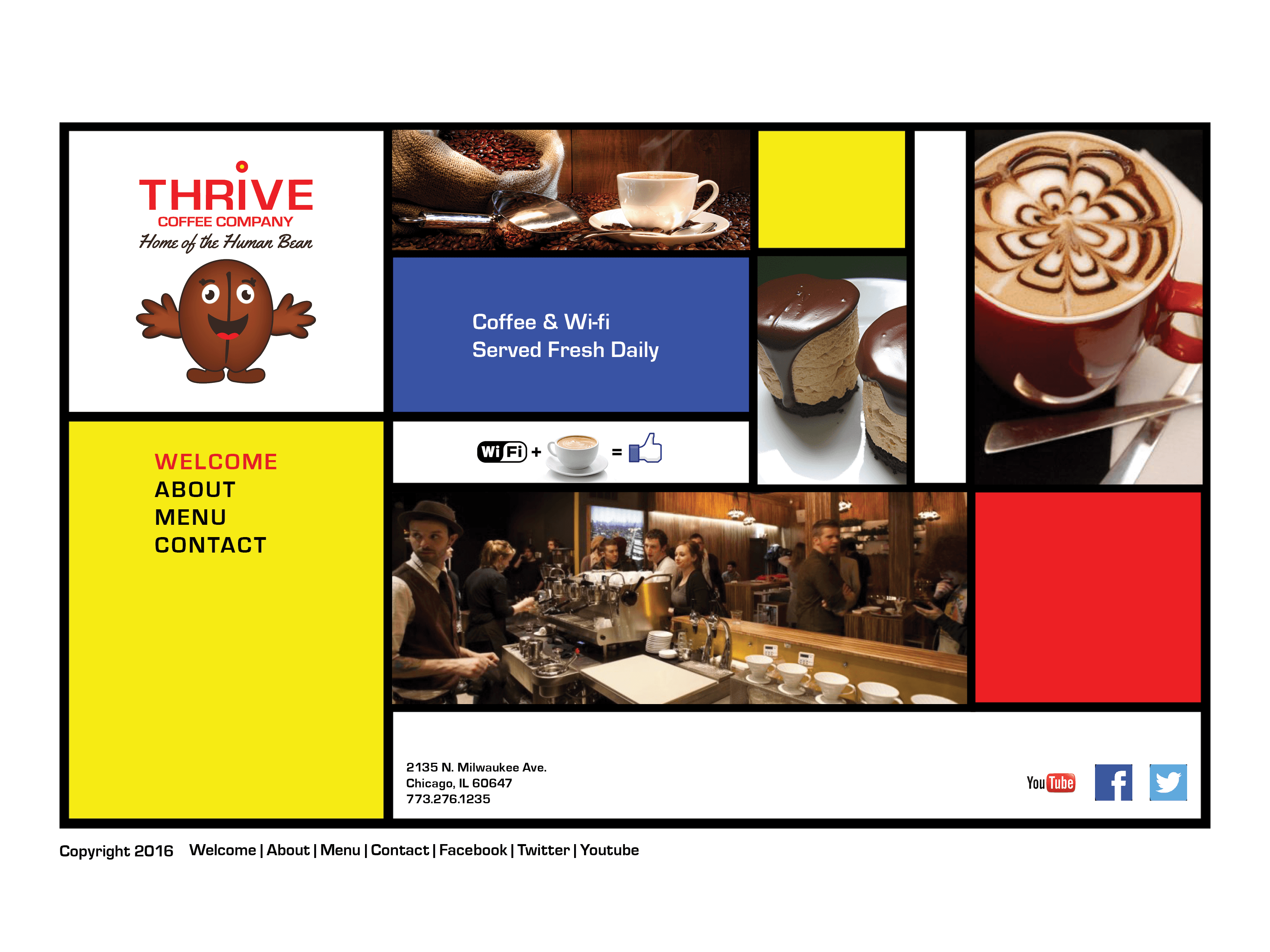 The Human Bean Company Logo - Thrive Coffee Company Brand/Logo Design on Behance