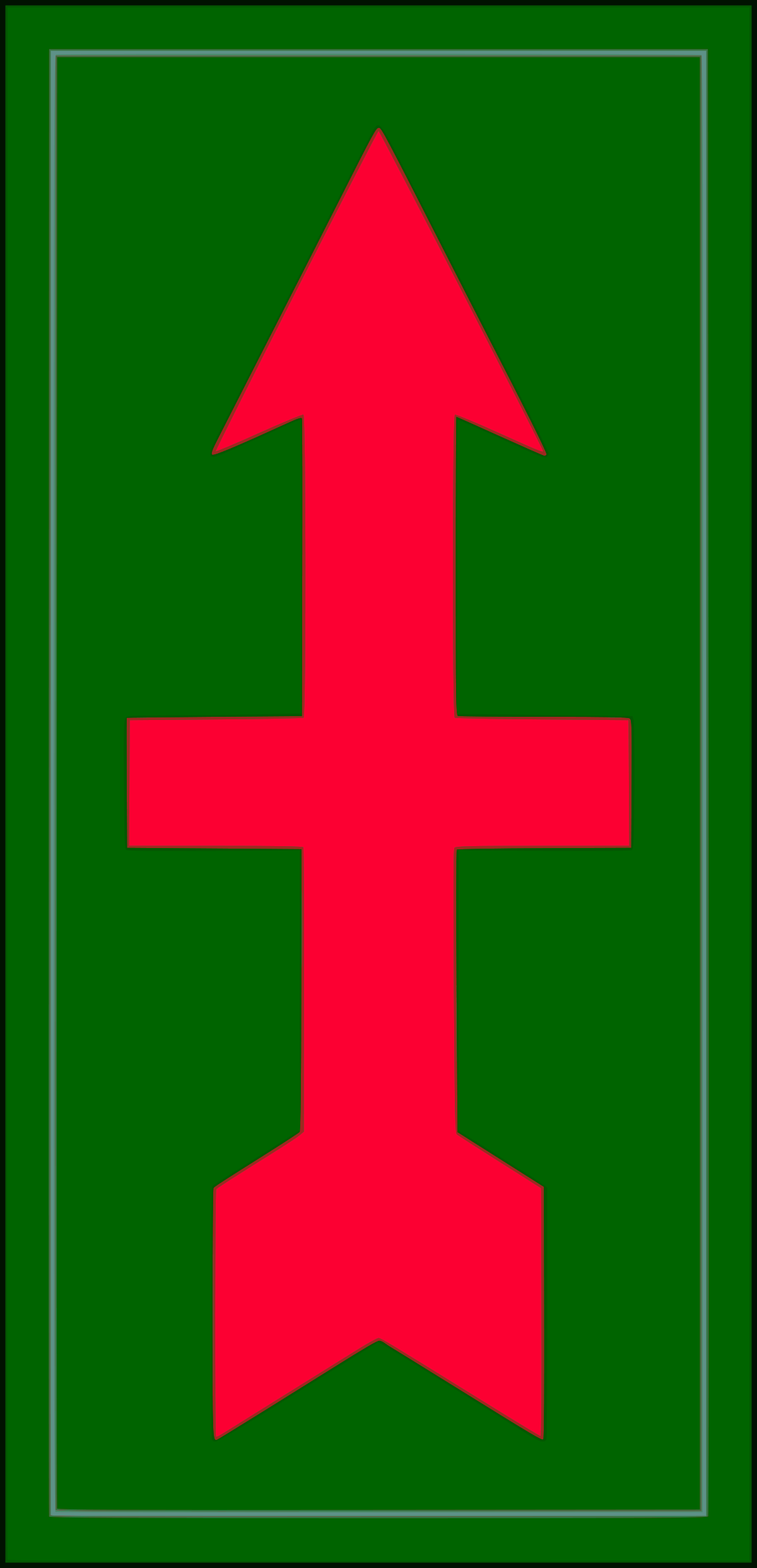 Two Apposing Red Arrows Logo - 32nd Infantry Division (United States)