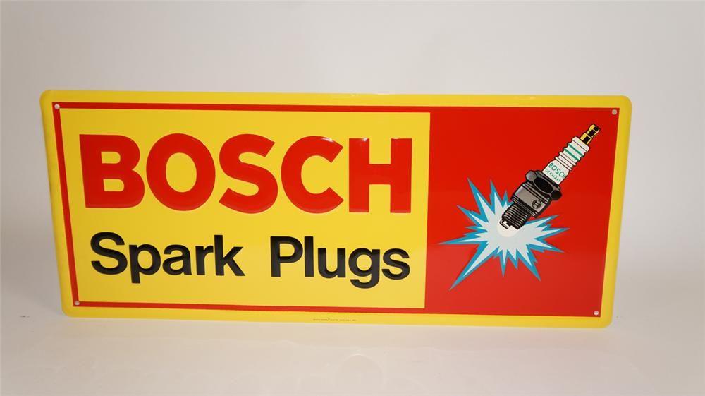 Bosch Spark Plugs Logo - Sharp N.O.S. Bosch Spark Plugs tin automotive garage sign