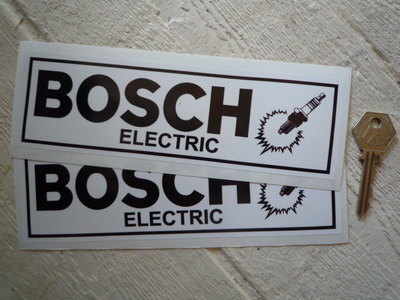 Bosch Spark Plugs Logo - Bosch Electric & Spark Plug. Black & White or Black & Clear Stickers