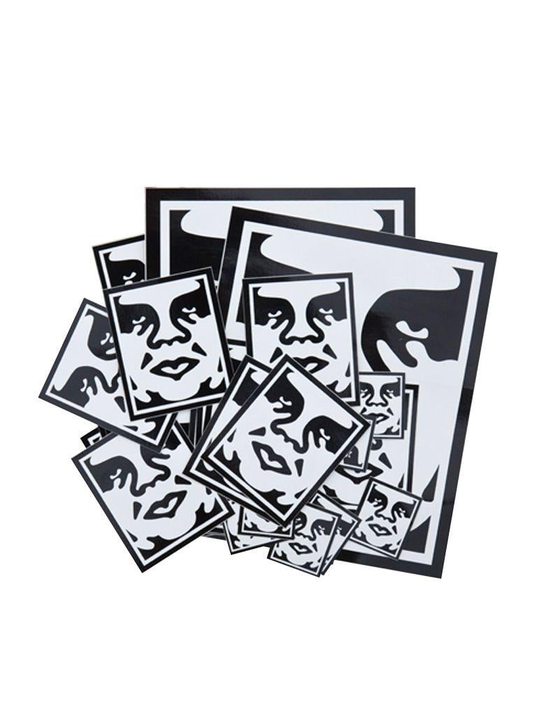 Obey Clothing Line Logo - Sticker Pack 2 Selection of OBEY Icon Face stickers Clothing UK