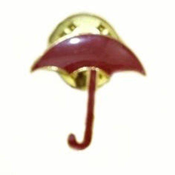 Travelers Insurance Umbrella Logo - Vintage Travelers Insurance Logo Red Enamel Umbrella Pin 20 | Etsy