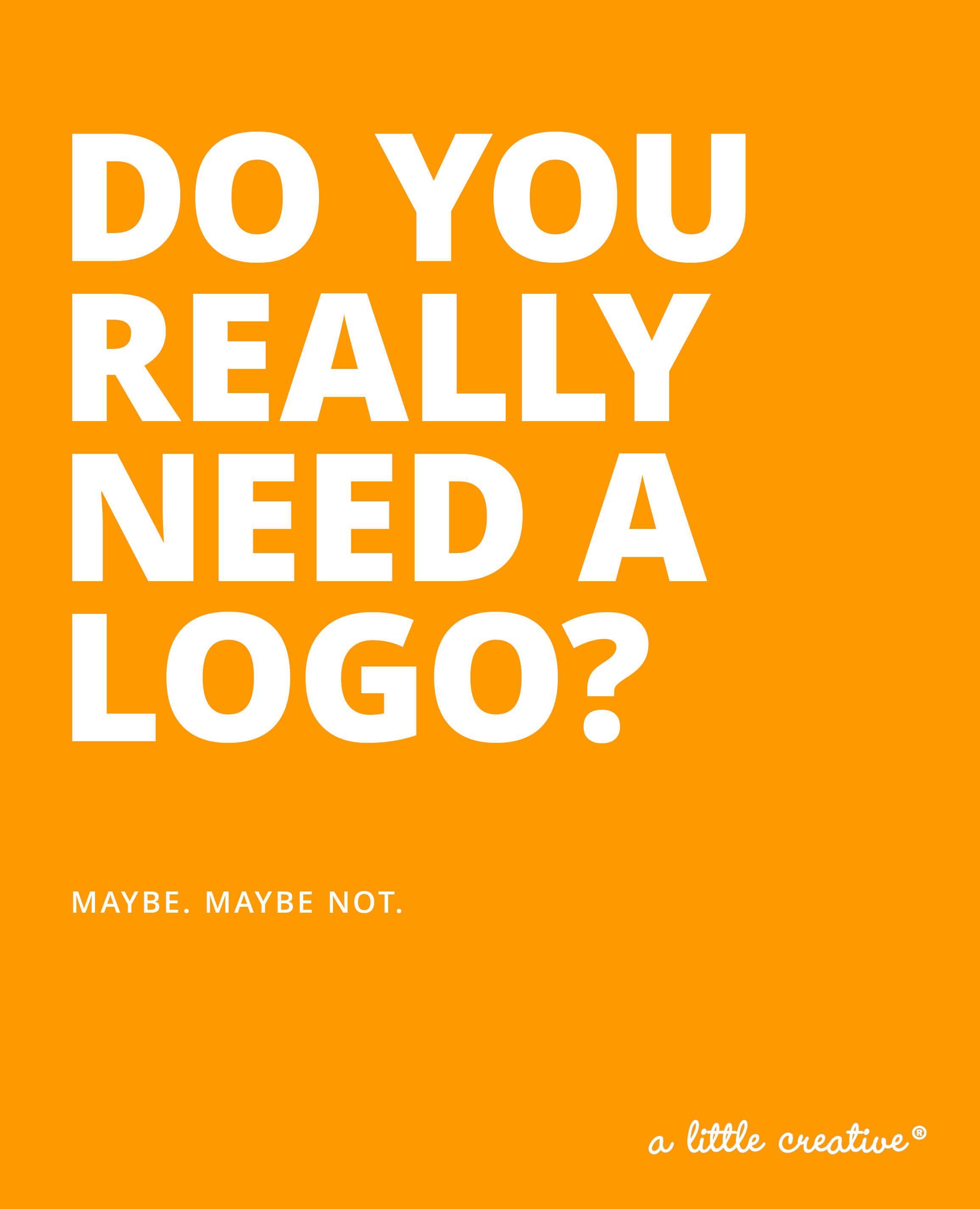 Yellow U Logo - Do you really need a logo? | a little creative