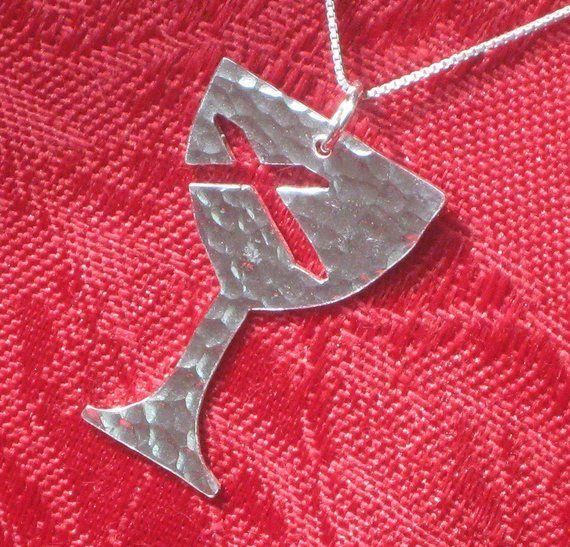 Disciples Chalice Logo - Hammered Sterling Chalice Pendant Disciples of Christ for | Etsy