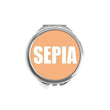 Sepia Peach Logo - Amazon.com: Sepia Color Name Hand Mirror Pocket Makeup Round Glass ...