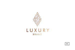 Luxury Black and Gold Logo - Rose Gold Luxury Brand Logo Template ~ Logo Templates ~ Creative Market