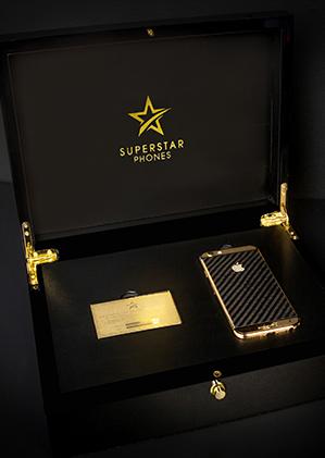 Luxury Black and Gold Logo - iPhone 6 with 24Kt Gold Luxury Black Carbon Fibre with Swarovski
