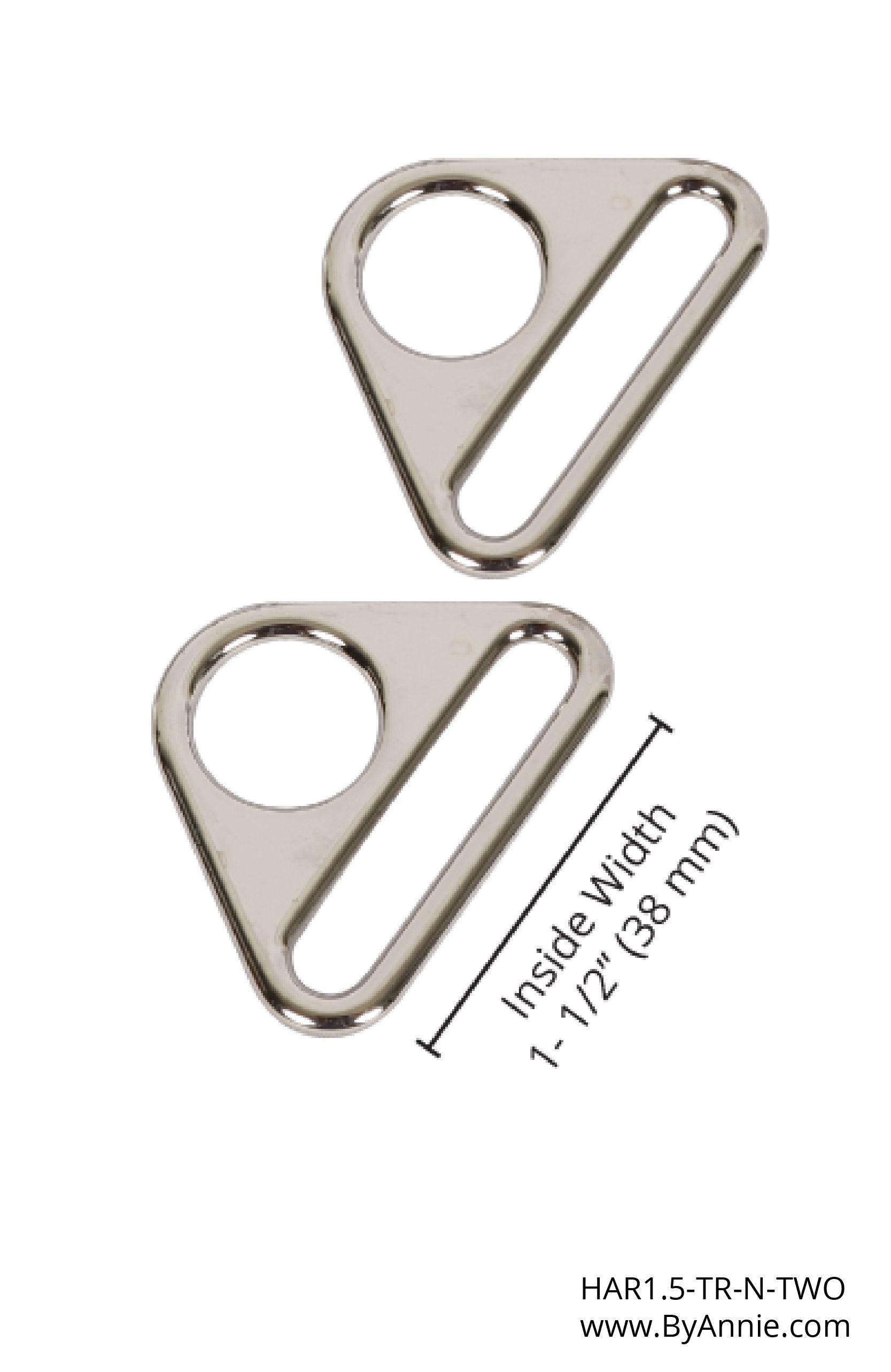 2 Silver Triangle Logo - 1 1 2 Nickel Ring, Flat, Set Of Two