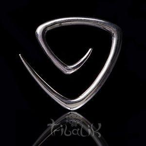 2 Silver Triangle Logo - Sterling Silver Triangle Spiral Starter Ear Expander Stretcher Code