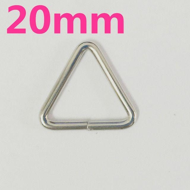 2 Silver Triangle Logo - 20mm(2.0cm) 100pcslot Metal Triangle Ring Electroplating Surface ...