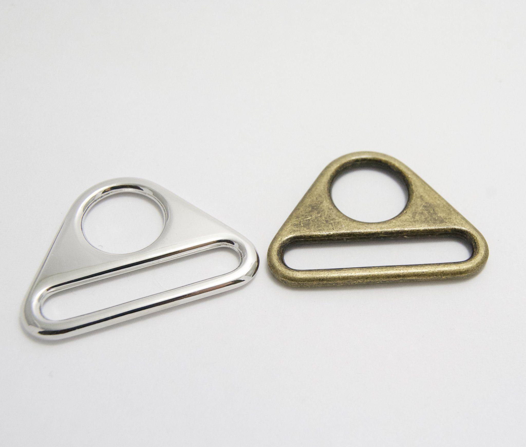 2 Silver Triangle Logo - 1.5 Triangle Rings in 2 colours, Antique Brass and Silver