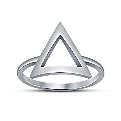 2 Silver Triangle Logo - Vorra Fashion Solid Platinum Plated 925 Sterling Silver Fashion