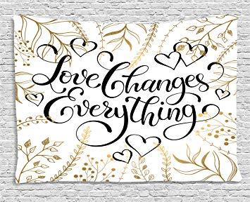 Sepia Peach Logo - Amazon.com: Ambesonne Romantic Tapestry, Foliage Pattern Frame Style ...