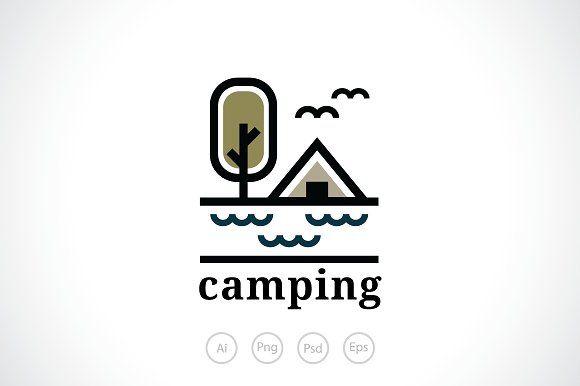 Camp Logo - Lake Camp Logo Template ~ Logo Templates ~ Creative Market