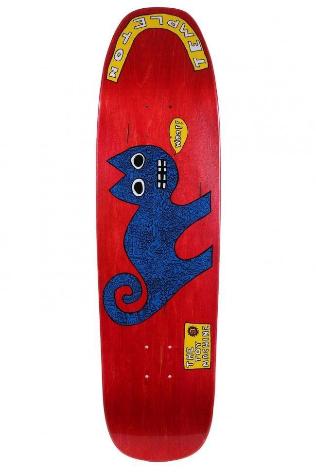Old Toy Machine Logo - Old School Pro Templeton Cat Red skateboard deck