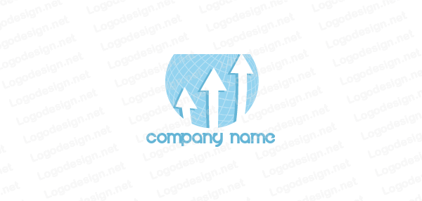 Three Globe Logo - Three arrows inside the globe. Logo Template by LogoDesign.net