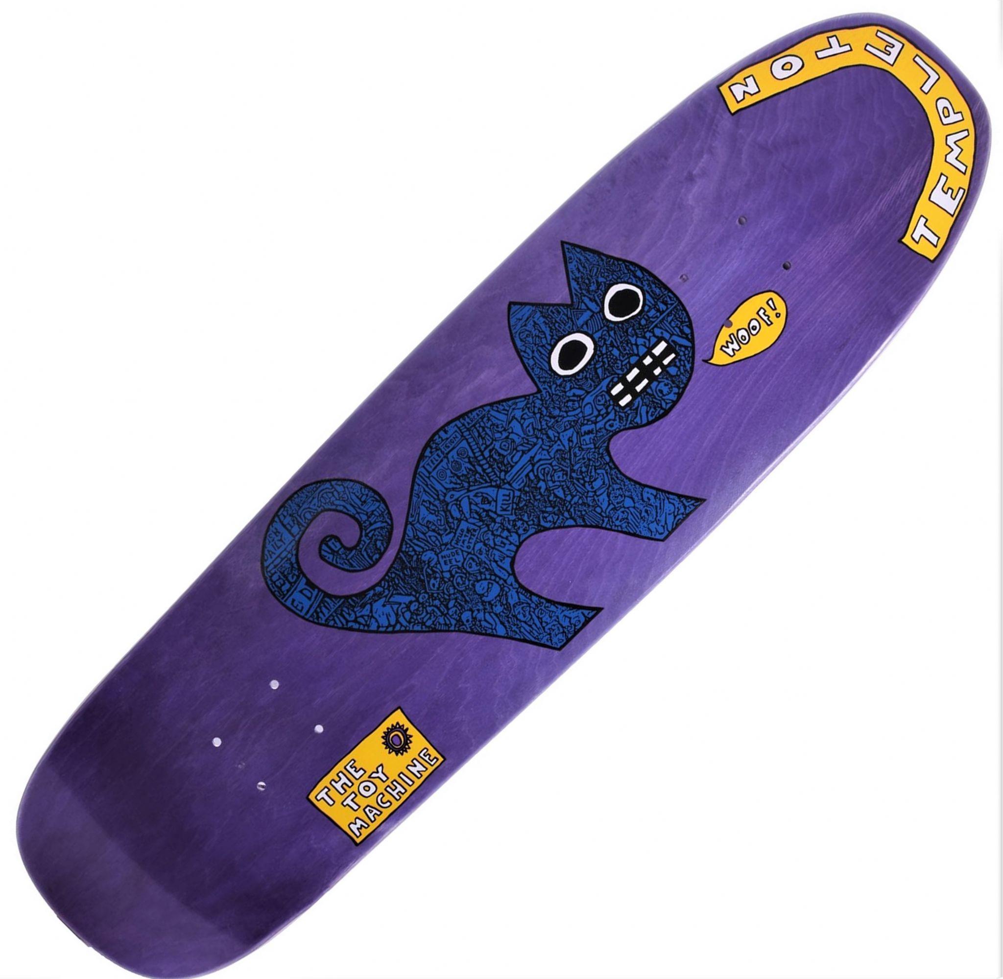 Old Toy Machine Logo - TOY MACHINE Ed Templeton Cat Skateboard Deck 8.75 x 31.25 BLUE Old
