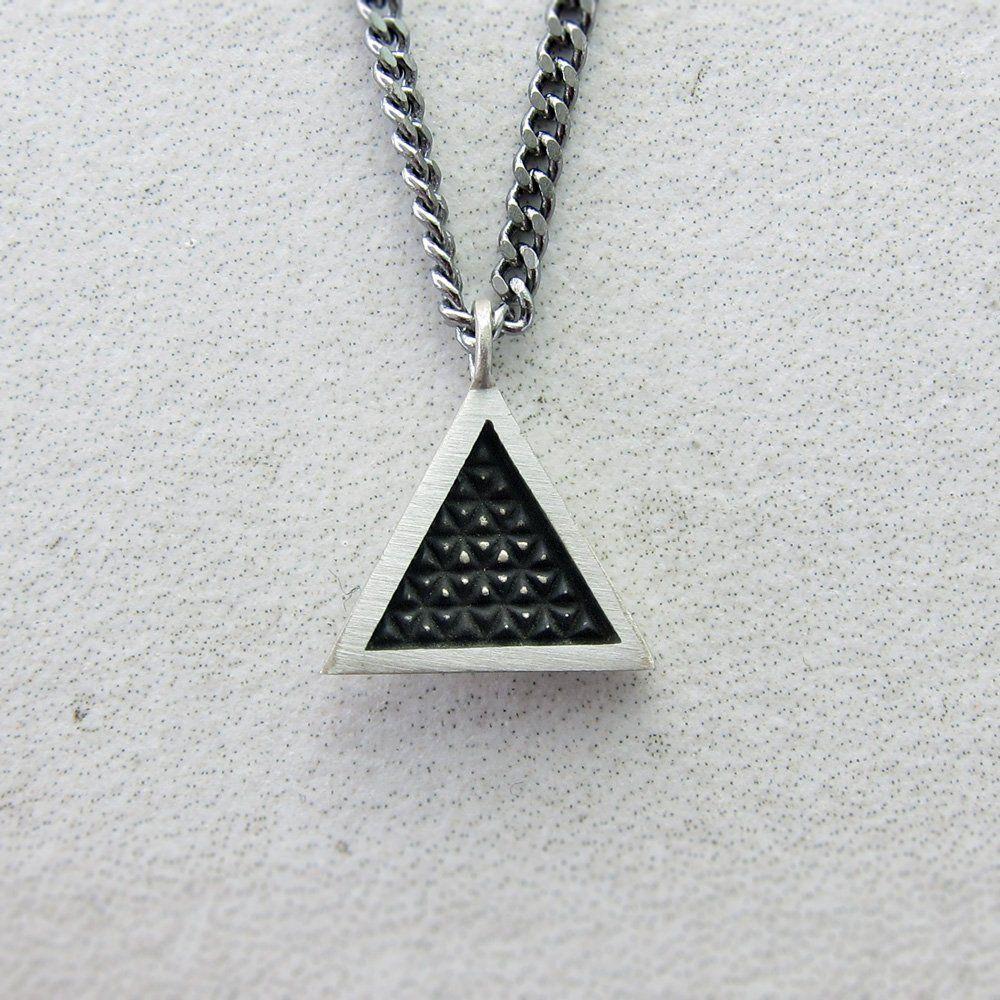 2 Silver Triangle Logo - Delta Necklace Silver. Burton Metal Depository