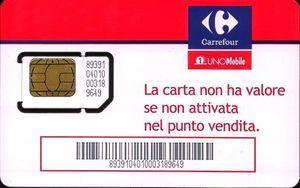 Carrefour Logo - Phonecard: UNOMobile (Logo Carrefour) (Mobile Italy, Italy) (UNO ...