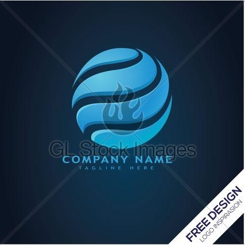 Three Globe Logo - Free 3 D Circle Logo · GL Stock Image