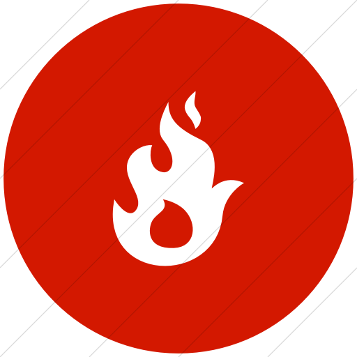 Fire Red and White Circle Logo - IconsETC » Flat circle white on red ocha humanitarians disaster fire ...