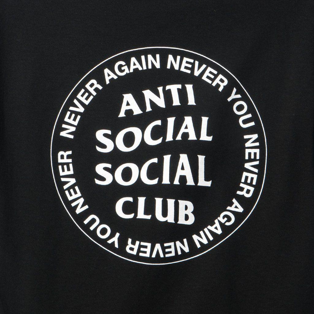 Assc Logo - Never Again Never You Black Tee – AntiSocialSocialClub