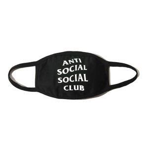 Assc Logo - Anti Social Social Club ASSC Logo Face Mouth Mask Black New | eBay