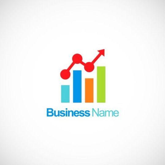 Chart Logo - Business finance stock chart company logo vector free download