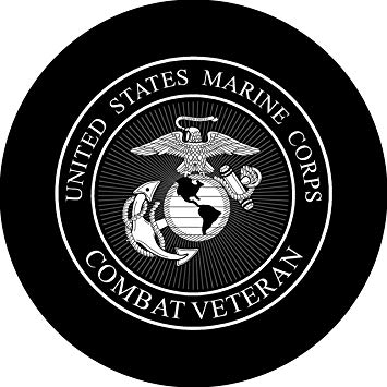Most Popular Individual Logo - Tire Cover Central Marines Combat Veteran Logo Black
