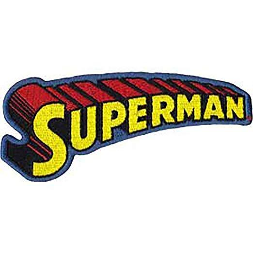 Orange DC Comics Logo - Amazon.com: Dc Comics Iron on Patch - Superman Name Logo Applique ...