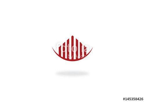Financial Business Company Logo - business finance line arrow company logo Stock image and royalty