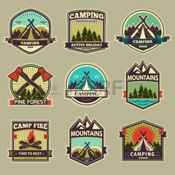 Summer Camp Logo - summer camp logo: Retro vector vintage camp label and logo graphics ...