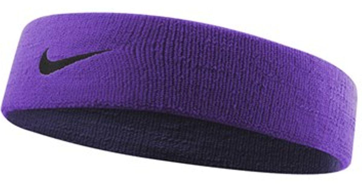 Purple Nike Logo - Lyst Dri Fit Logo Headband In Purple