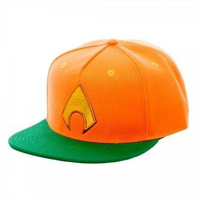 Orange DC Comics Logo - DC COMICS AQUAMAN Snapback Hat Cap Orange Logo Official NEW Jason ...