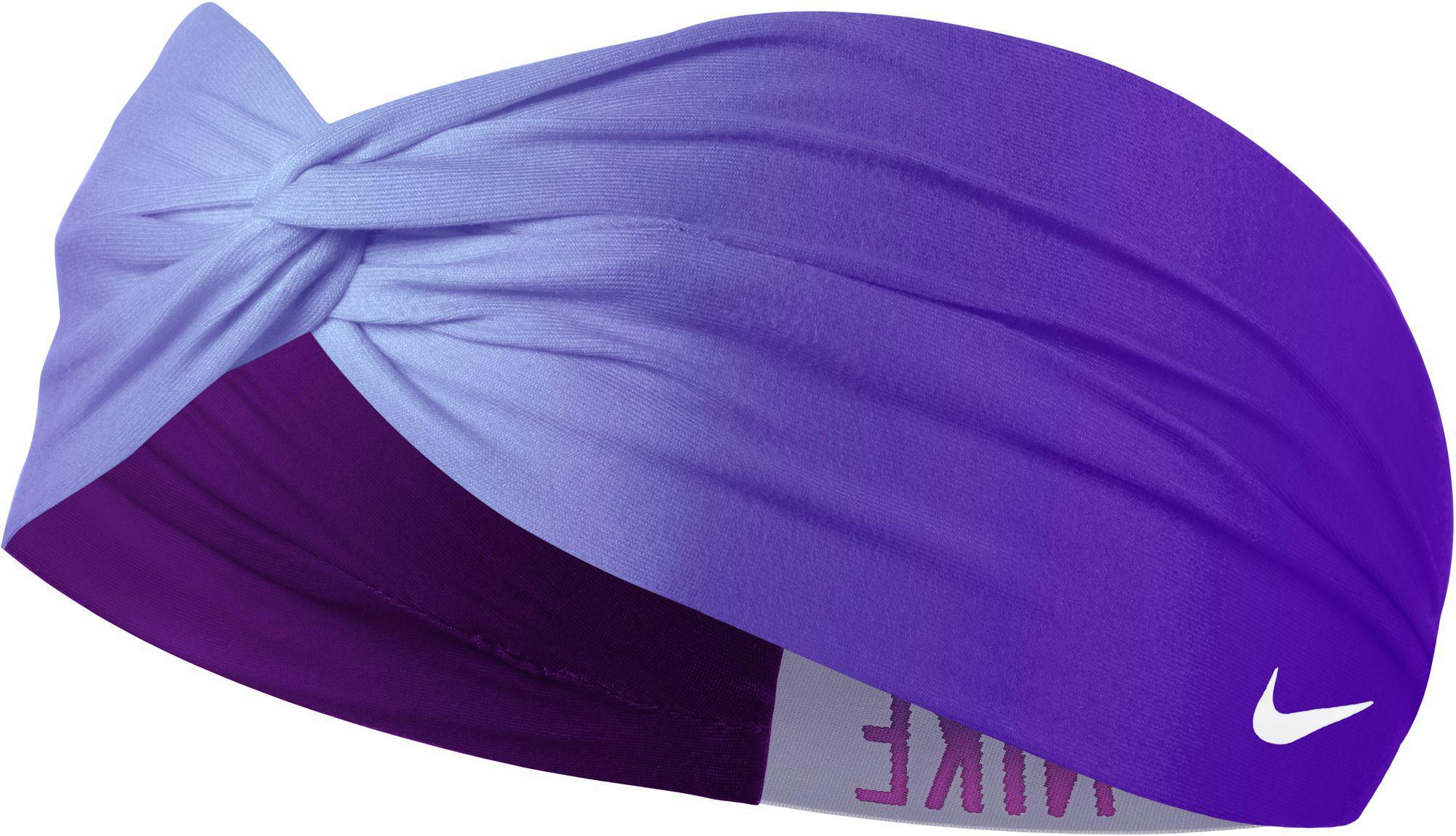 Purple Nike Logo - Lyst - Nike Printed Logo Twist Headband in Purple