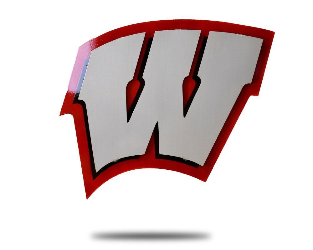 Wisconsin Logo - University of Wisconsin Badger 3D Vintage Metal Artwork - Hex Head Art