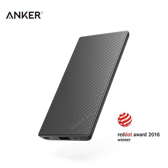 Anker Battery Logo - Anker PowerCore Slim 5000 Power Bank 5V 2A Mobile Phone Charger