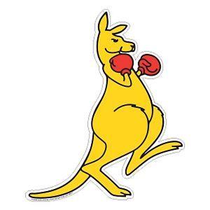 Boxing Kangaroo Logo - Australian Boxing Kangaroo Cardboard Cutout approx 54cm x 22cm ...