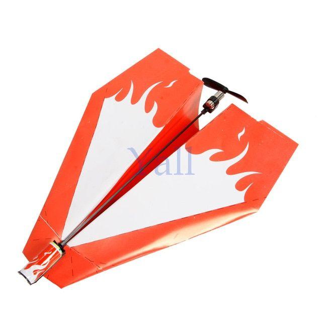 Airplane Red and Green Triangle Logo - DIY Electric PowerUp Smartphone Controlled Paper Airplane Red + ...