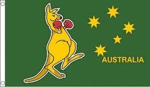 Boxing Kangaroo Logo - BOXING KANGAROO FLAG 5' x 8' - AUSTRALIAN NATIONAL SYMBOL ...