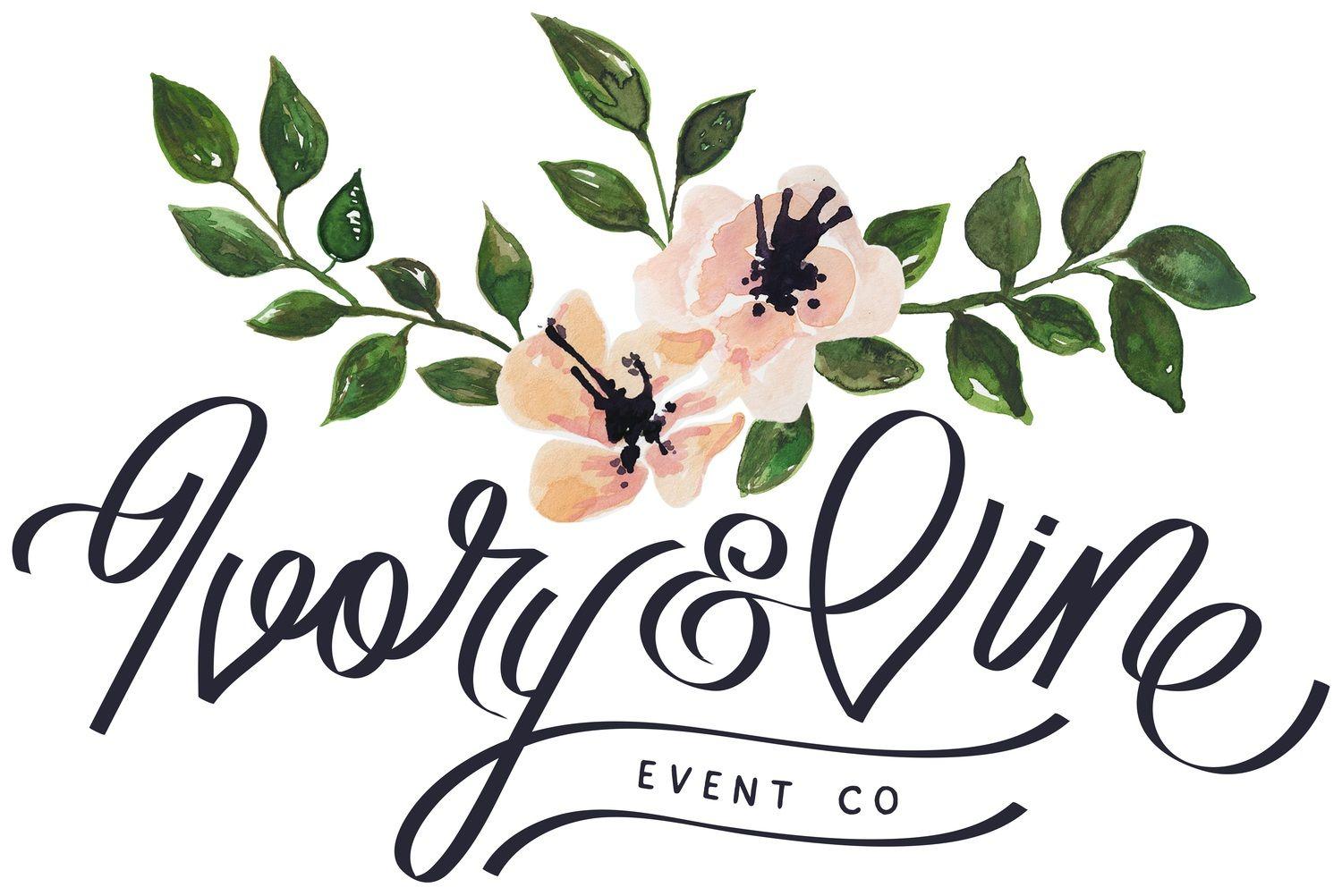 Vine Flower Logo - Ivory and Vine Event Co. Dallas Wedding Planner Ivory & Vine Event