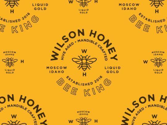 Yellow King Logo - Wilson Honey Bee King - Logo, markup, black, yellow, typography ...