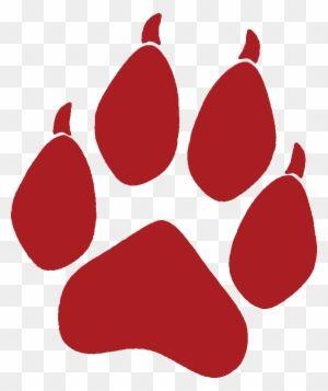 Red Wolf Paw Logo - Wolf Paw Print Clip Art, Transparent PNG Clipart Image Free
