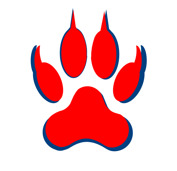 Red Wolf Paw Logo - Sps Wolf Paw Clip Art at Clker.com - vector clip art online, royalty ...