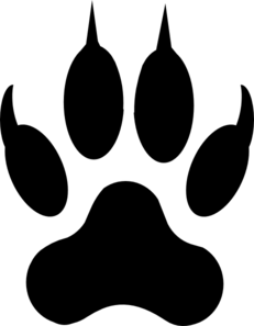 Red Wolf Paw Logo - Wolf Paw Print Clip Art