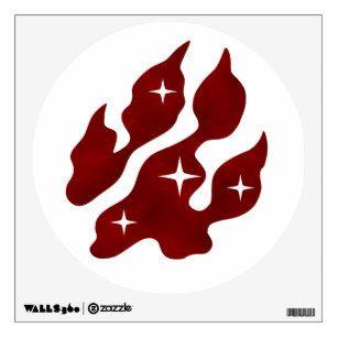 Red Wolf Paw Logo - Wolf Paw Art & Wall Décor | Zazzle