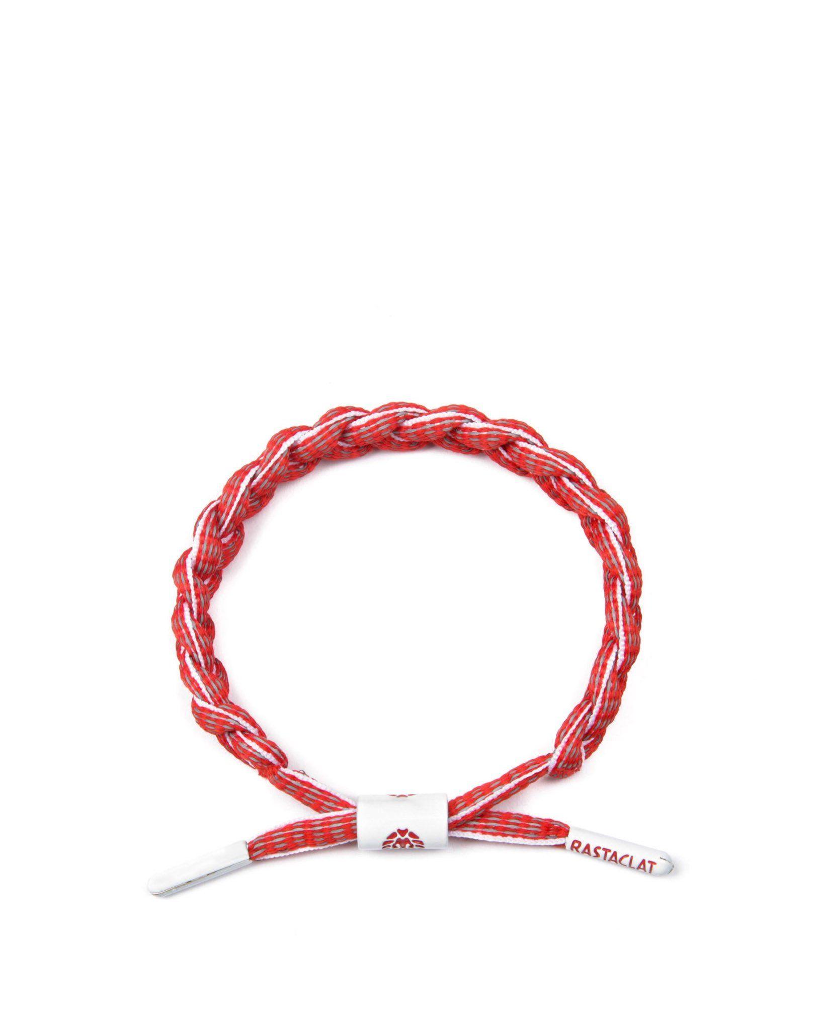 Fire Red and White Circle Logo - Furious 3M Shoelace Bracelet (Fire Red/White/Silver/3M) – 80's Purple